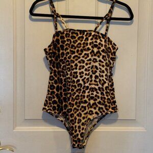 NWT Zaful Leopard Cami BodySuit sz 6
